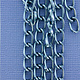 800AL-095SB = Aluminum Curb Chain Steel Blue 9.3 x 5.3mm Wide 5 feet Long