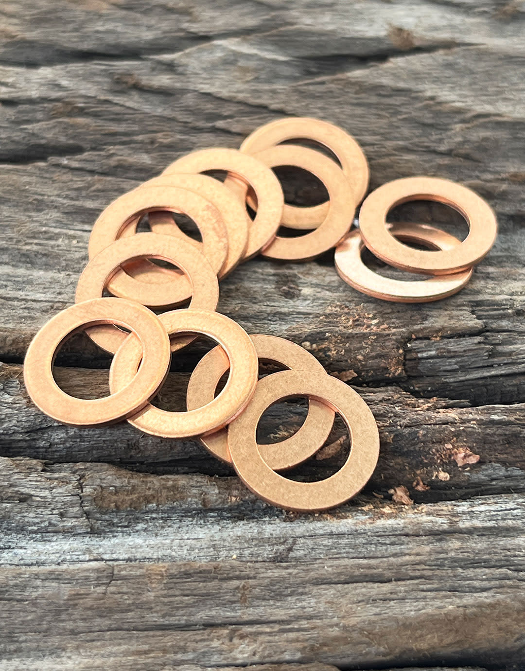 MSC15120 = Copper Washer 1/2" Dia with 1/4" Hole (20ga) (Pkg of 12)