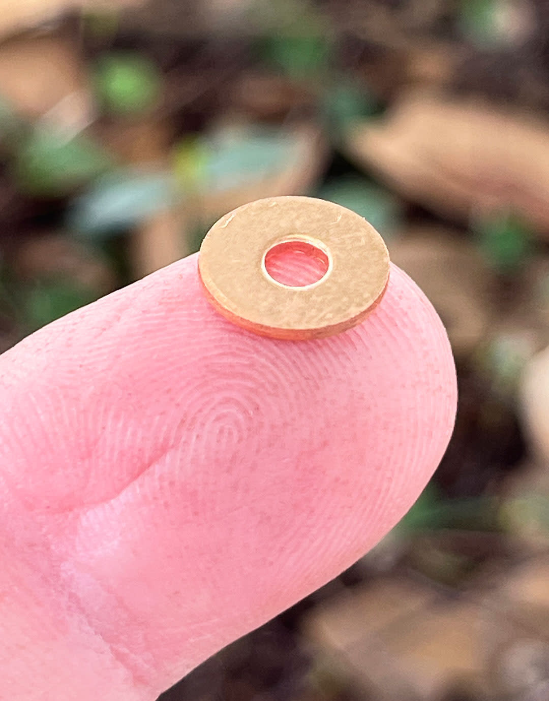 MSC16219 = Copper Washer 10.3mm Dia with 3.5mm Hole (19ga) (Pkg of 24)
