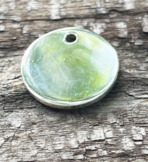 208S-50 = Sterling Round Tag 17mm with Hole - High Polish