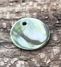 208S-51 = Sterling Round Tag 20mm with Hole - High Polish