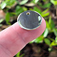 208S-51 = Sterling Round Tag 20mm with Hole - High Polish