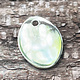 208S-53 = Sterling Oval Tag 17x23mm with Hole - High Polish