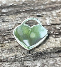 208S-54 = Sterling Heart Tag 17x19mm with Hole - High Polish