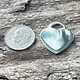 208S-55 = Sterling Heart Tag 20x23mm with Hole - High Polish