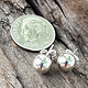 917S-07 = 7mm Ball Earrings Sterling Silver (1 pair with backs)