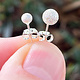 917S-14 = 4mm Stardust Ball Earrings Sterling Silver (1 pair with backs)