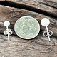 917S-14 = 4mm Stardust Ball Earrings Sterling Silver (1 pair with backs)