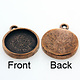 3000CP-03 = Round Pendant 1/2'' dia Copper Plated with Ring