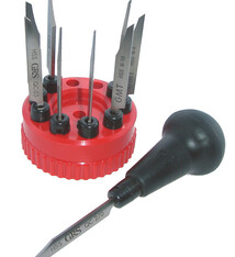 GRS GR2000 = GRS Graver Kit with 9 Gravers and Quickchange Handle