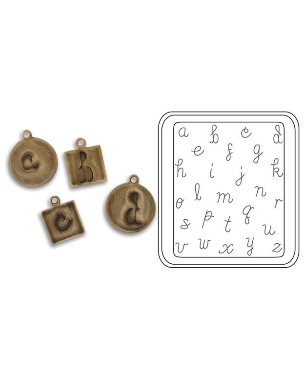 EM4016 = Sizzix Decotech Die - LOWERCASE HANDWRITING by Vintaj