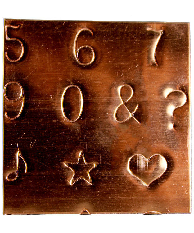 EM4085 = Sizzix Decotech Die - Handwriting Numbers by Vintaj