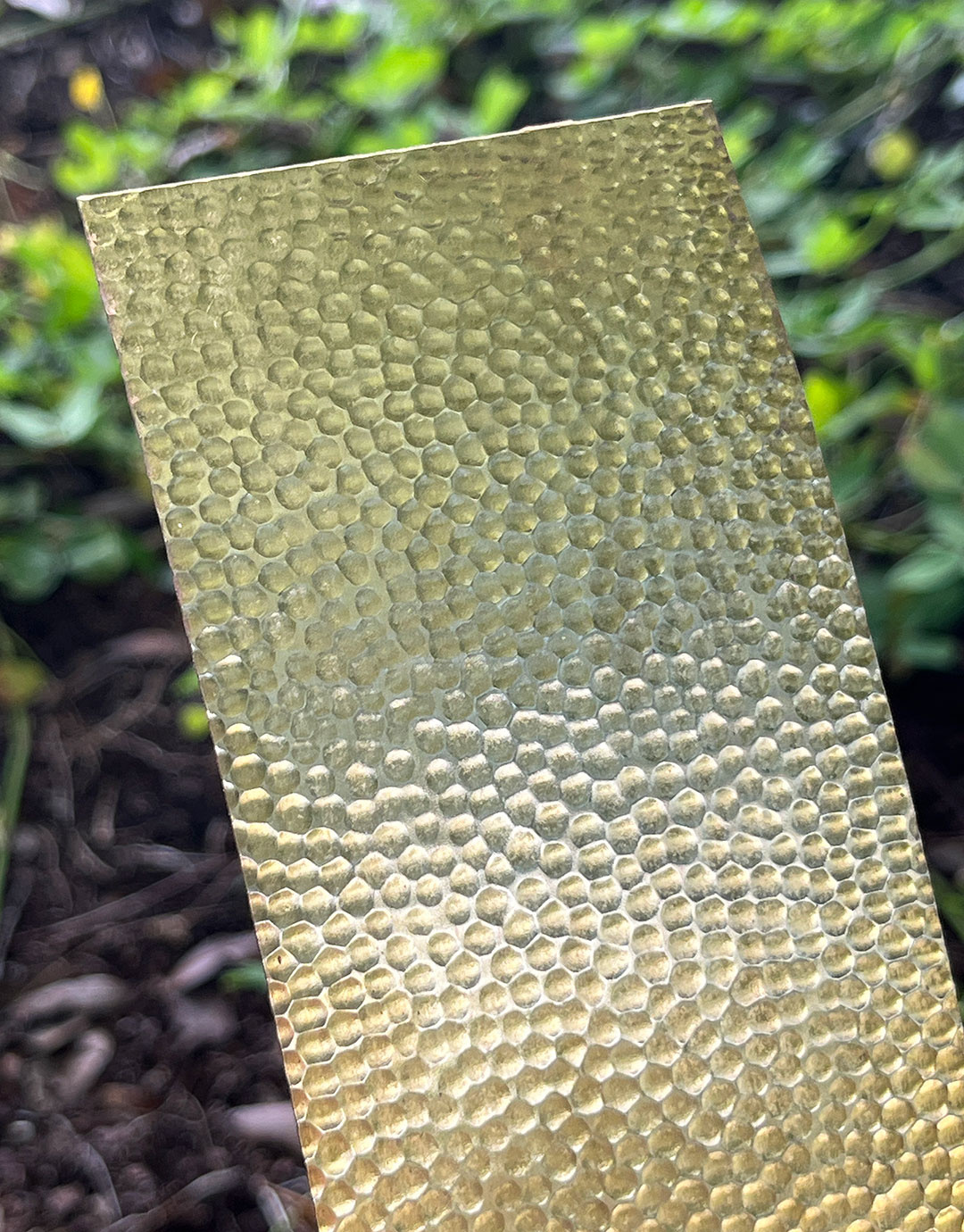 BSP200 "Hammered 0" Patterned Brass Sheet 2-1/2" Wide
