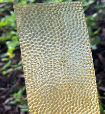 BSP201 "Hammered 1" Patterned Brass Sheet 2-1/2" Wide