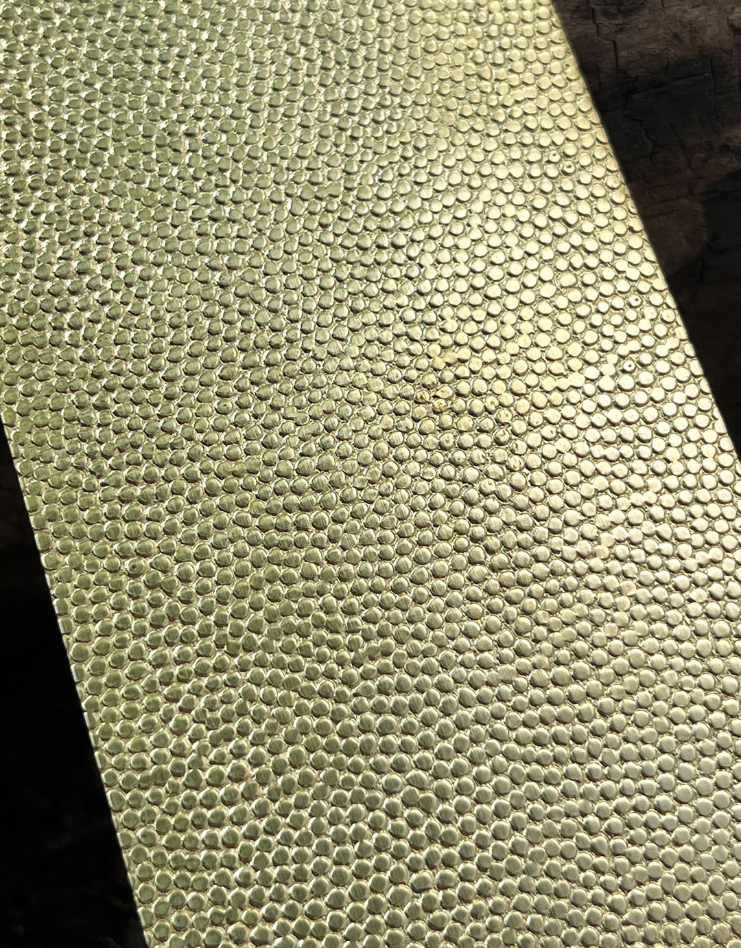 BSP203 "Bubble Wrap" Patterned Brass Sheet 2-1/2" Wide
