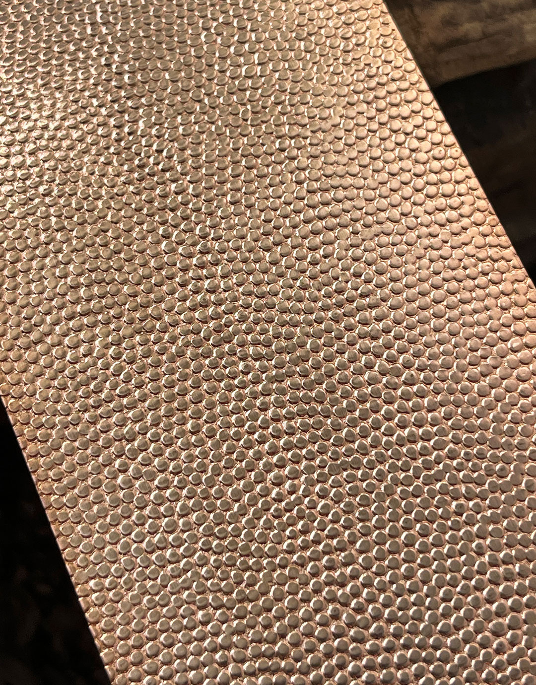 CSP203 "Bubbles" Patterned Copper Sheet 2-1/2" Wide
