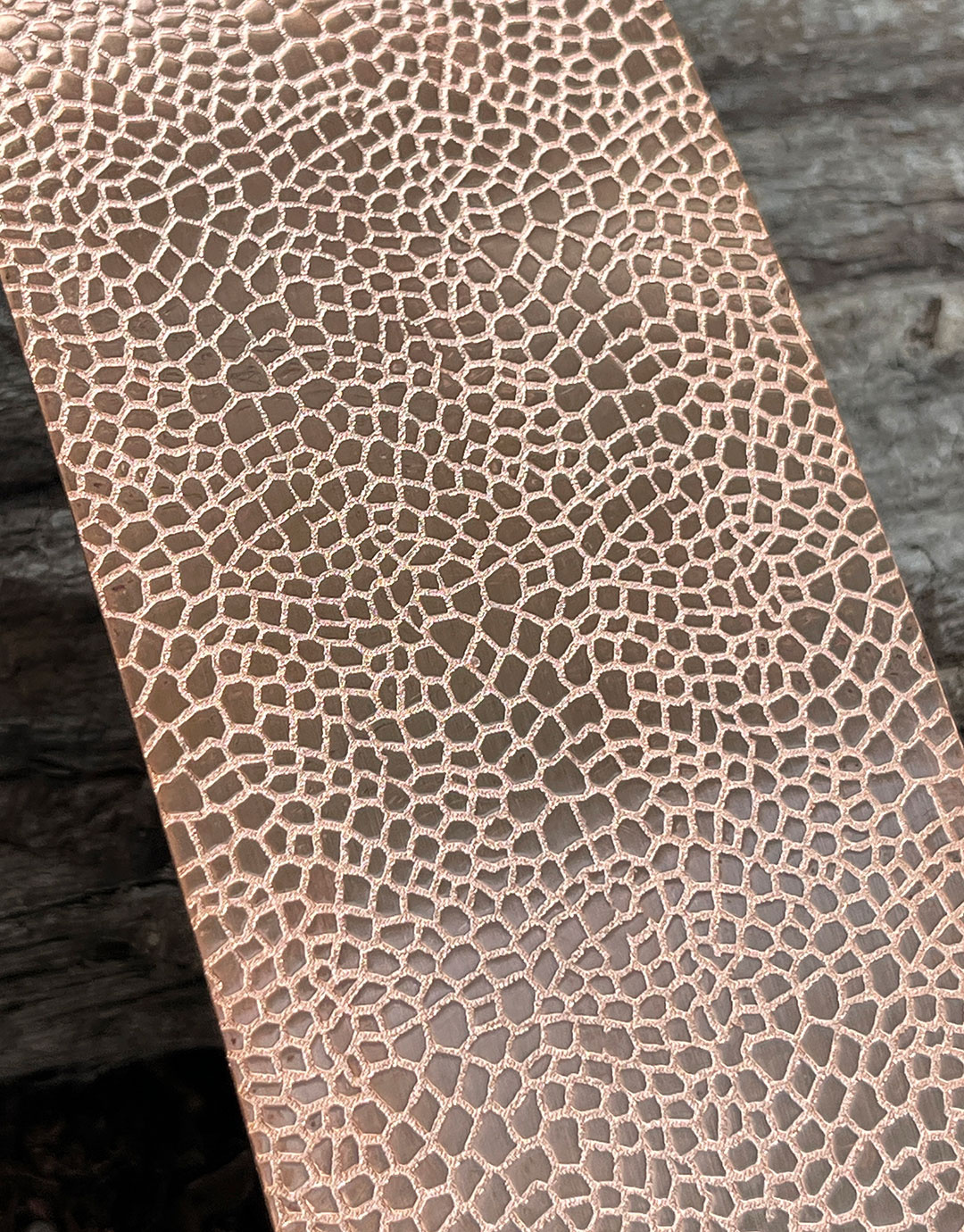 CSP207 "Stone Driveway" Patterned Copper Sheet 2-1/2" Wide