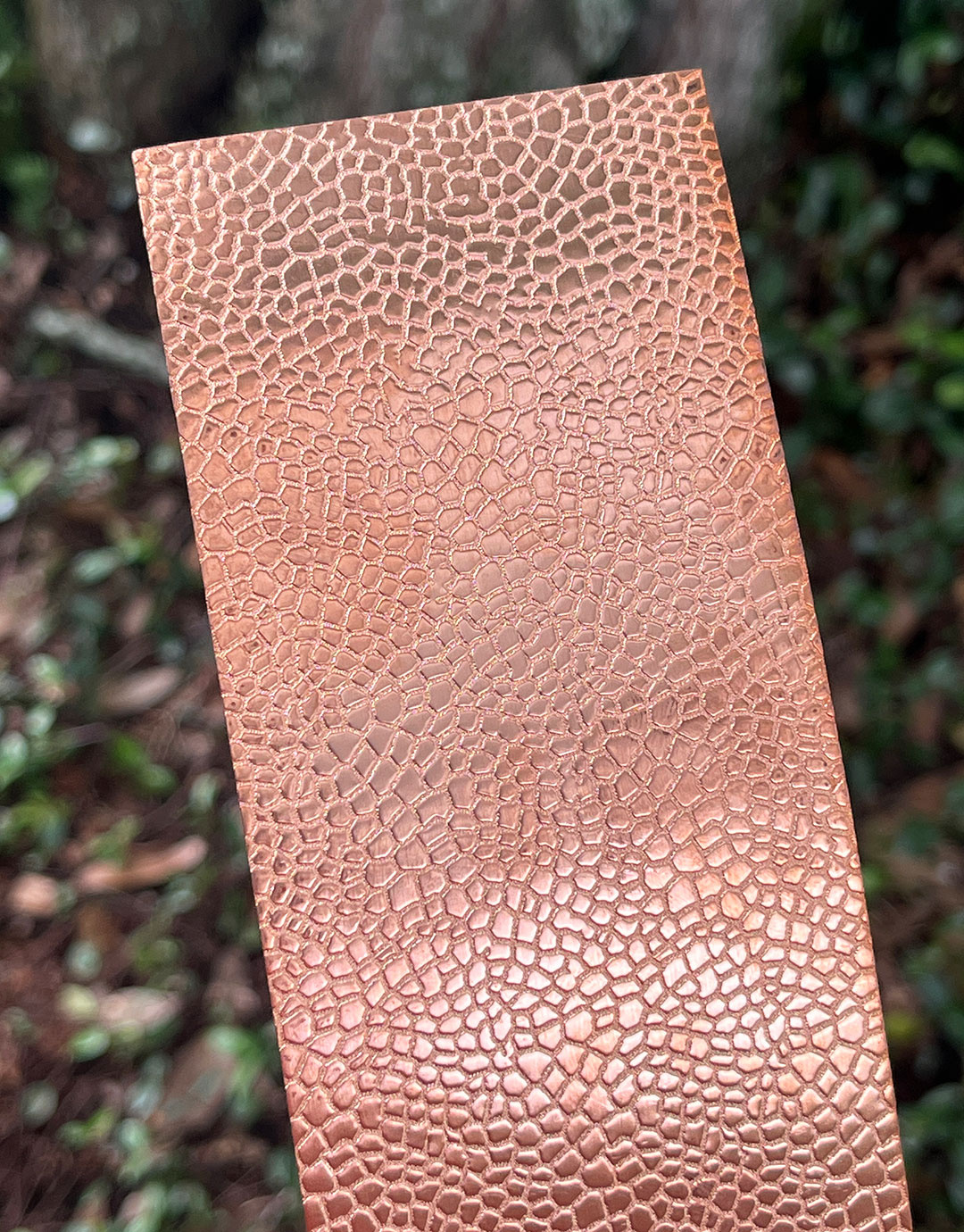 CSP207 "Stone Driveway" Patterned Copper Sheet 2-1/2" Wide