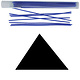 CA693-08 = Wax Wire Blue TRIANGLE 8ga