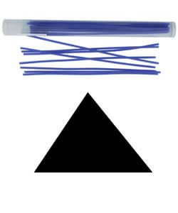 CA693-08 = Wax Wire Blue TRIANGLE 8ga