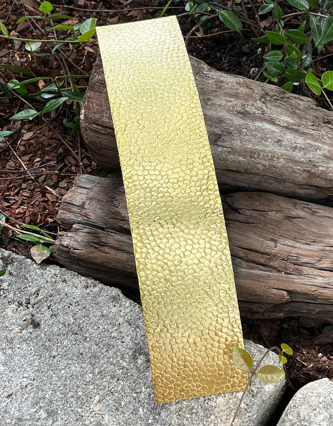 BSP208 "Large Rain Drop" Patterned Brass Sheet 2-1/2" Wide