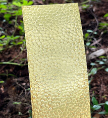BSP208 "Large Rain Drop" Patterned Brass Sheet 2-1/2" Wide