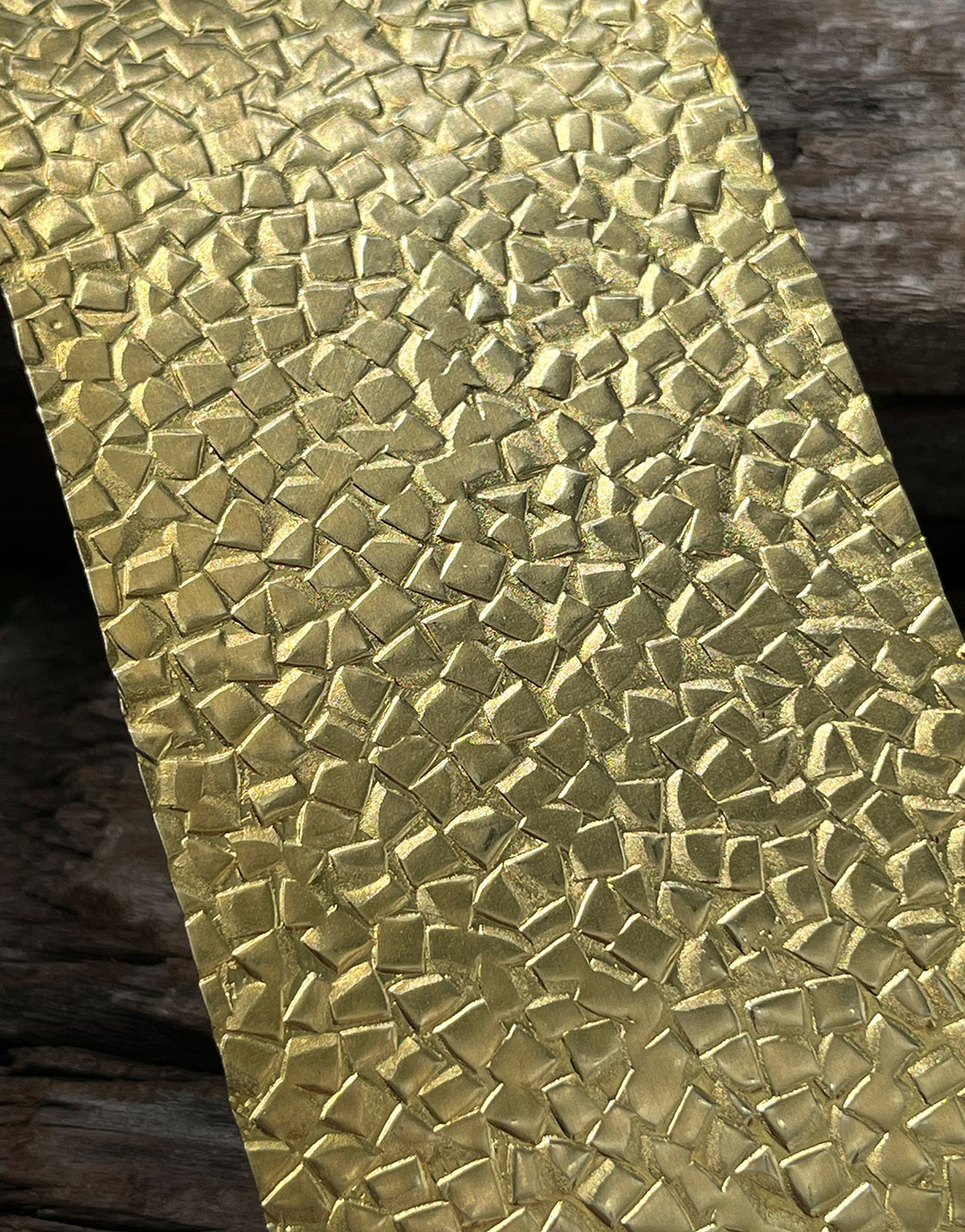 BSP210 "Jumbled Shapes" Patterned Brass Sheet 2-1/2" Wide