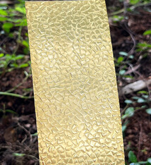 BSP210 "Jumbled Shapes" Patterned Brass Sheet 2-1/2" Wide