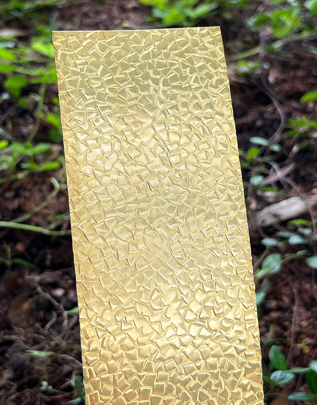 BSP210 "Jumbled Shapes" Patterned Brass Sheet 2-1/2" Wide