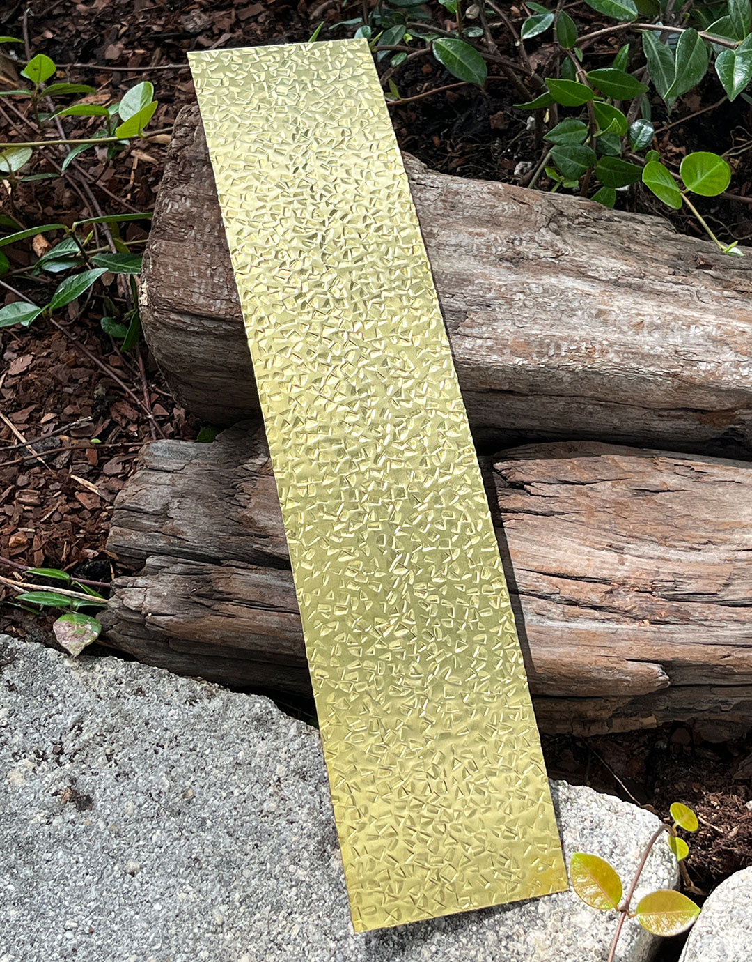 BSP211 "Triangle" Patterned Brass Sheet 2-1/2" Wide