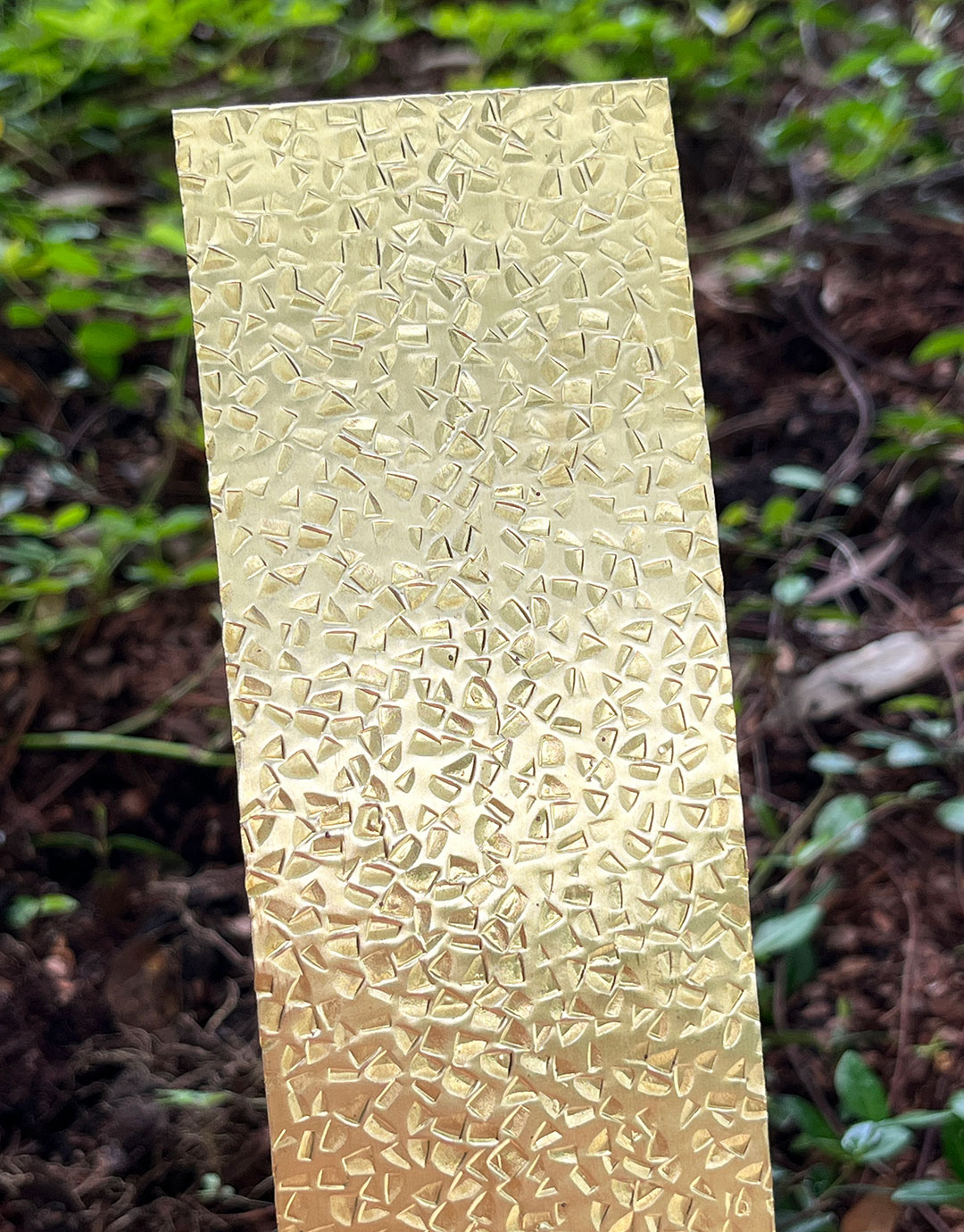 BSP211 "Triangle" Patterned Brass Sheet 2-1/2" Wide