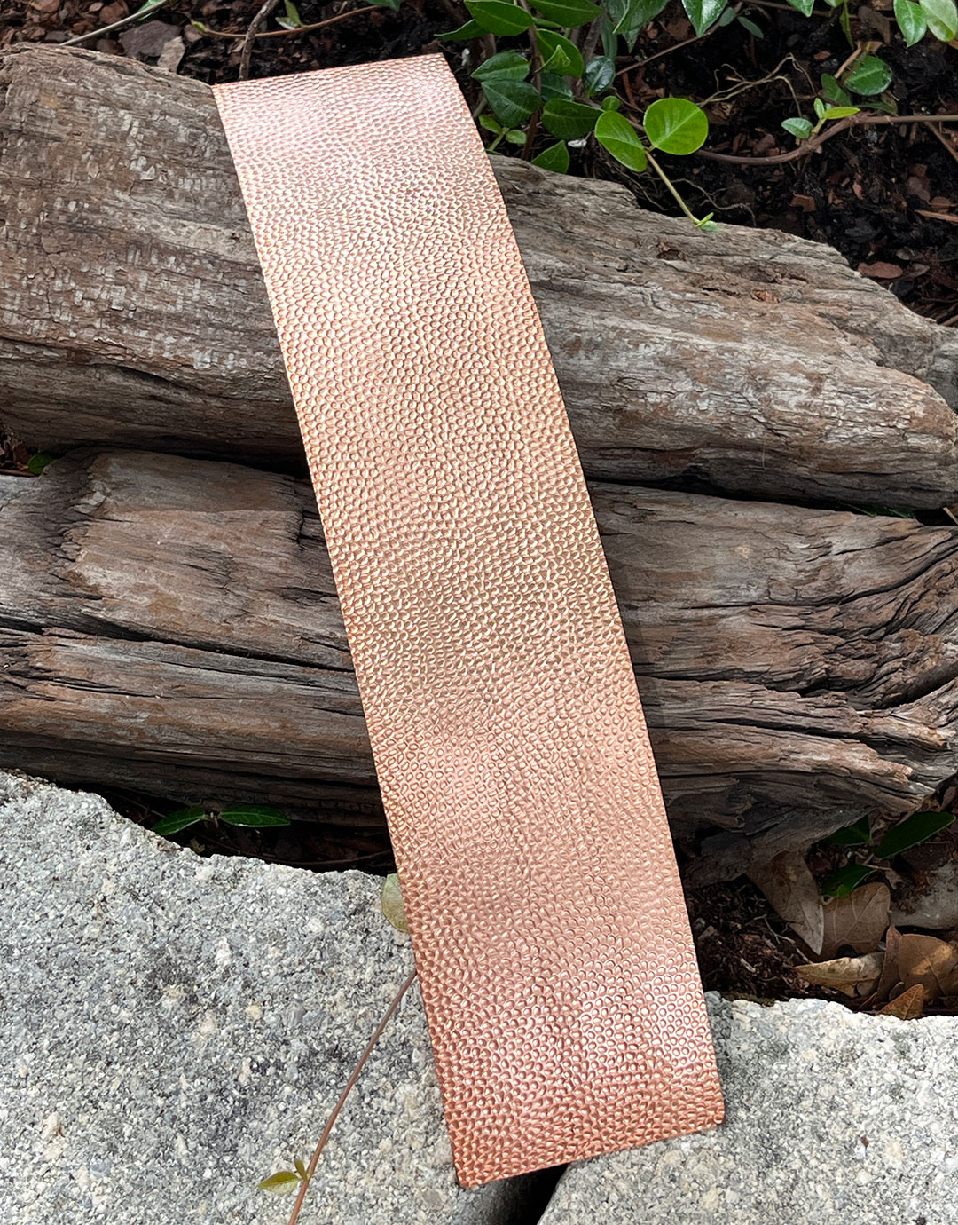 CSP202 "Hammered 2" Patterned Copper Sheet 2-1/2" Wide