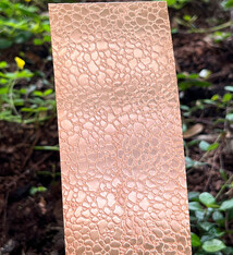CSP209 "Small & Large Raindrop" Patterned Copper Sheet 2-1/2" Wide