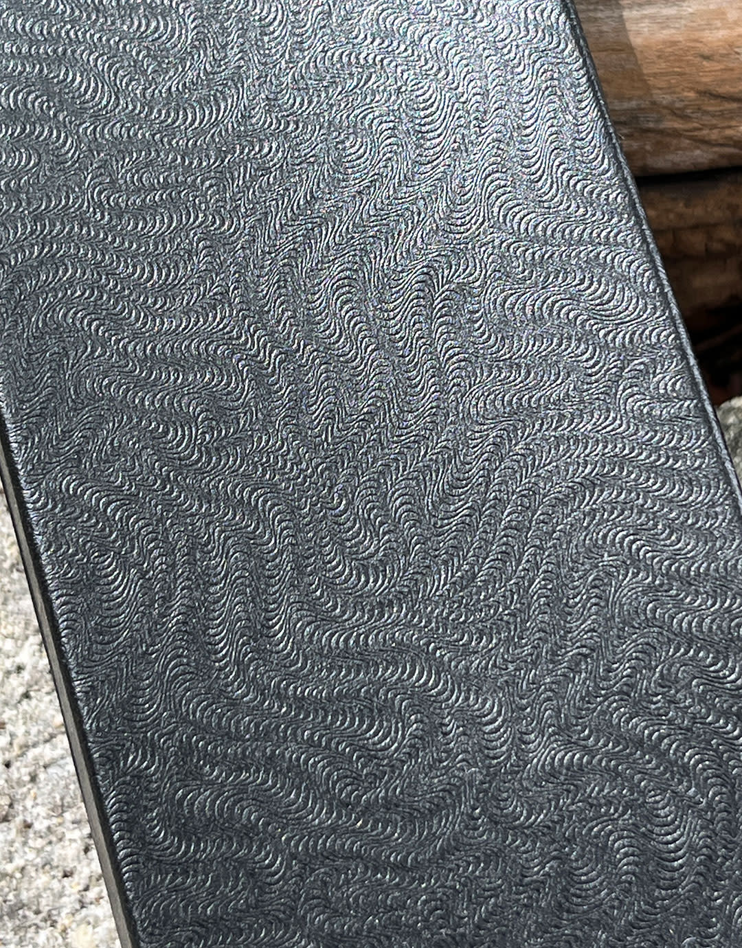 DBX2882B = Cotton Filled Box Black Swirl  8'' x 2'' x 1''  (Case of 100)