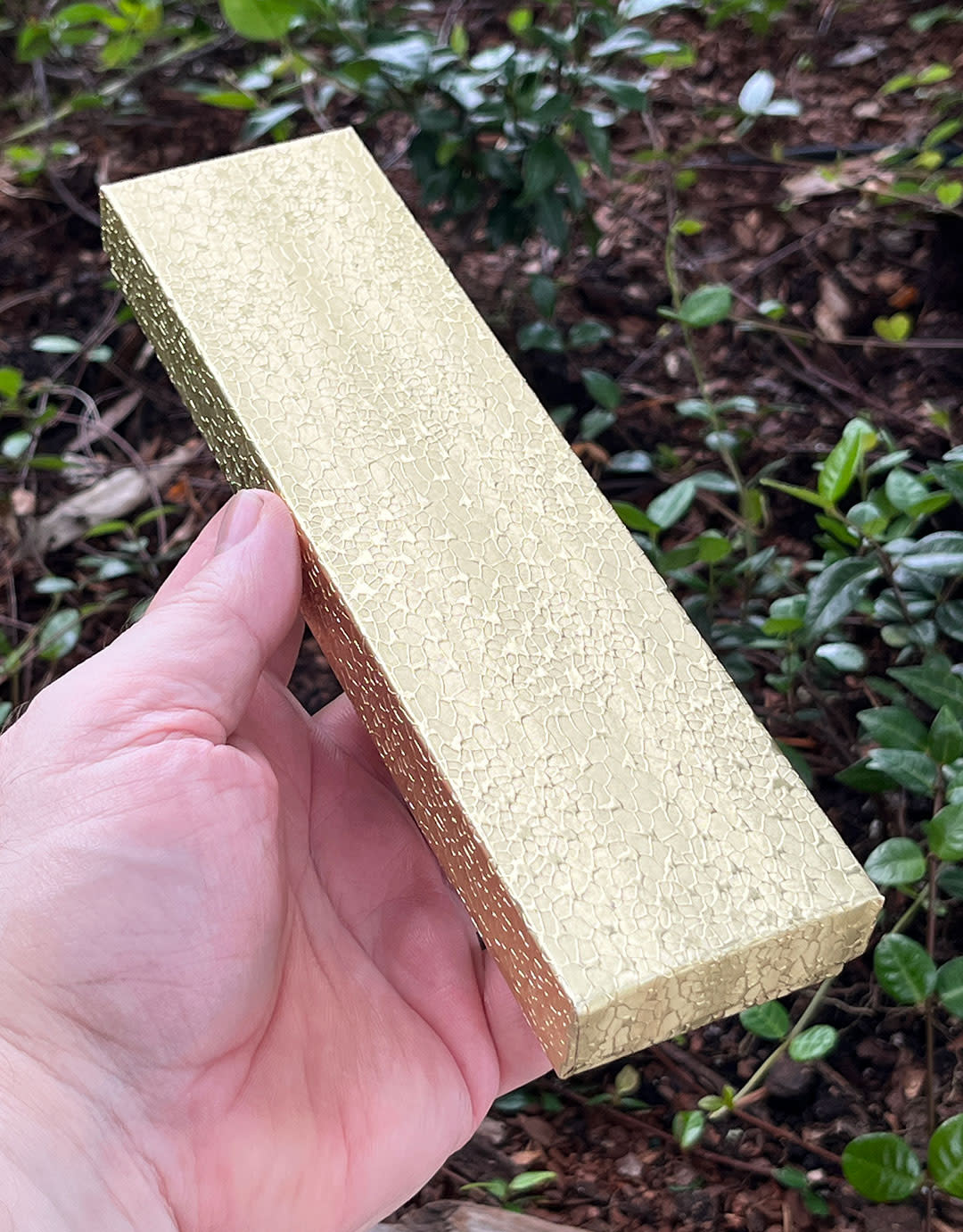DBX2882G = Cotton Filled Box Gold Foil  8'' x 2'' x 1''  (Case of 100)