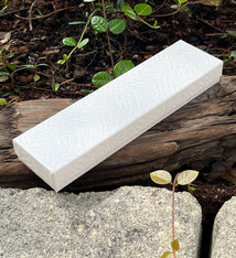 DBX2882W = Cotton Filled Box White Swirl  8'' x 2'' x 1''  (Case of 100)