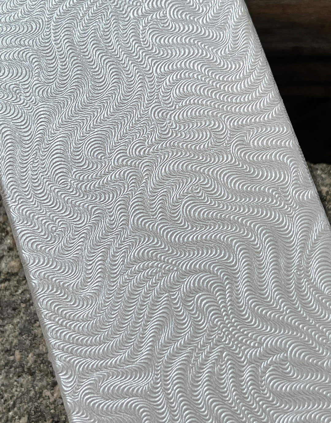 DBX2882W = Cotton Filled Box White Swirl  8'' x 2'' x 1''  (Case of 100)
