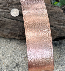 CSP48 = Patterned Copper Sheet ''Bubbles'' 2'' x 6'' (Choose Gauge)