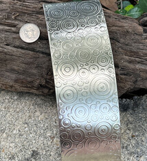 NSP48 = Patterned Nickel Silver Sheet ''Bubbles'' 2'' x 6'' (Choose Gauge)