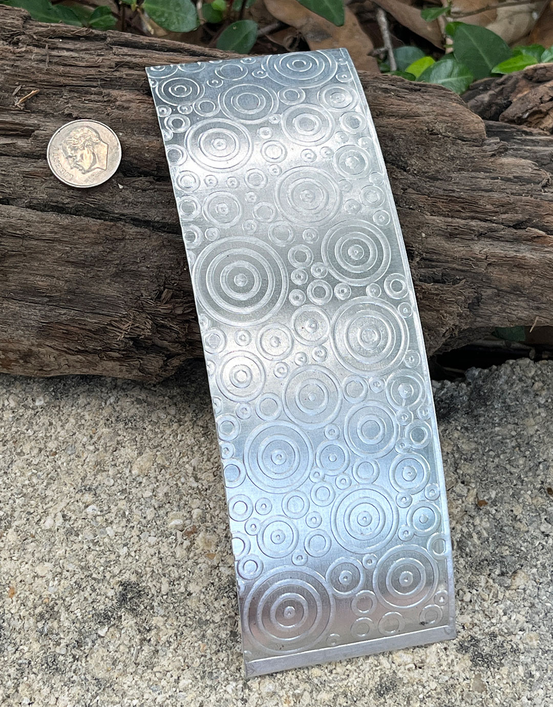 SSP48 = Patterned Sterling Silver Sheet ''Bubbles'' 2'' x 6'' (Choose Gauge)