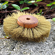 16.443 = Brass Crimped Wire Wood Hub Brush 3 Rows 3'' dia.