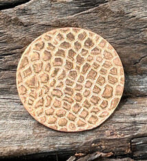 CSP607 = Pattern Copper Disc 1" x 24ga "Stone Driveway" (Pkg/6)