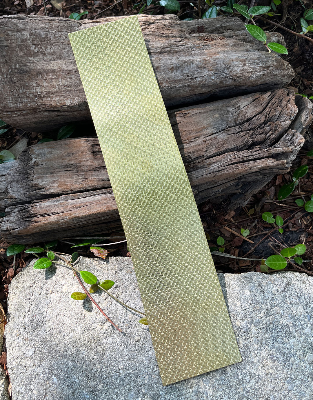 BSP217 "Shell" Patterned Brass Sheet 2-1/2" Wide