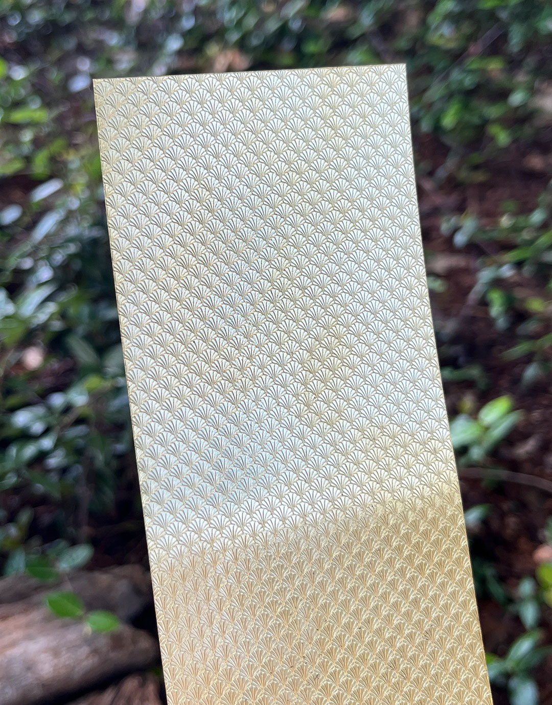BSP217 "Shell" Patterned Brass Sheet 2-1/2" Wide