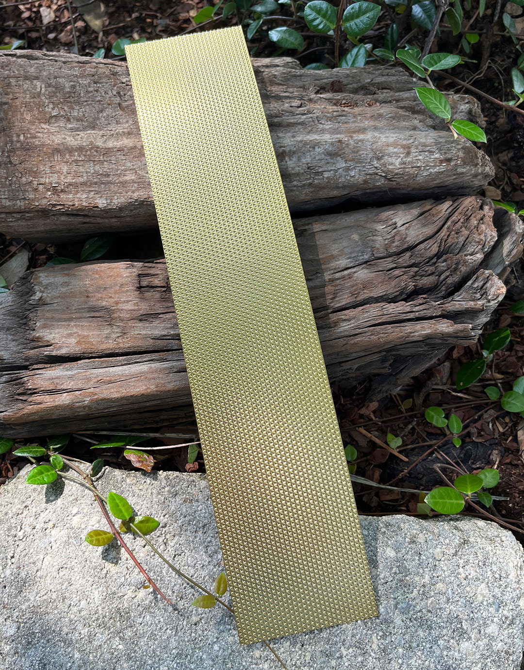 BSP218 "Geometric" Patterned Brass Sheet 2-1/2" Wide