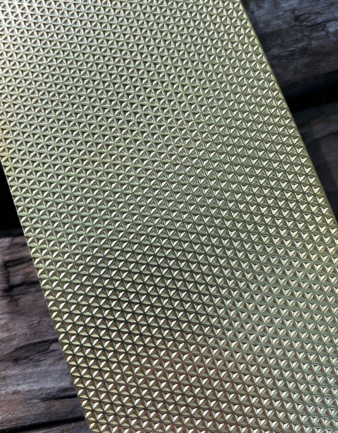 BSP218 "Geometric" Patterned Brass Sheet 2-1/2" Wide