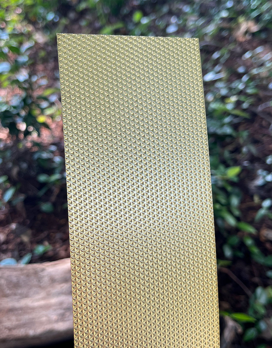 BSP218 "Geometric" Patterned Brass Sheet 2-1/2" Wide