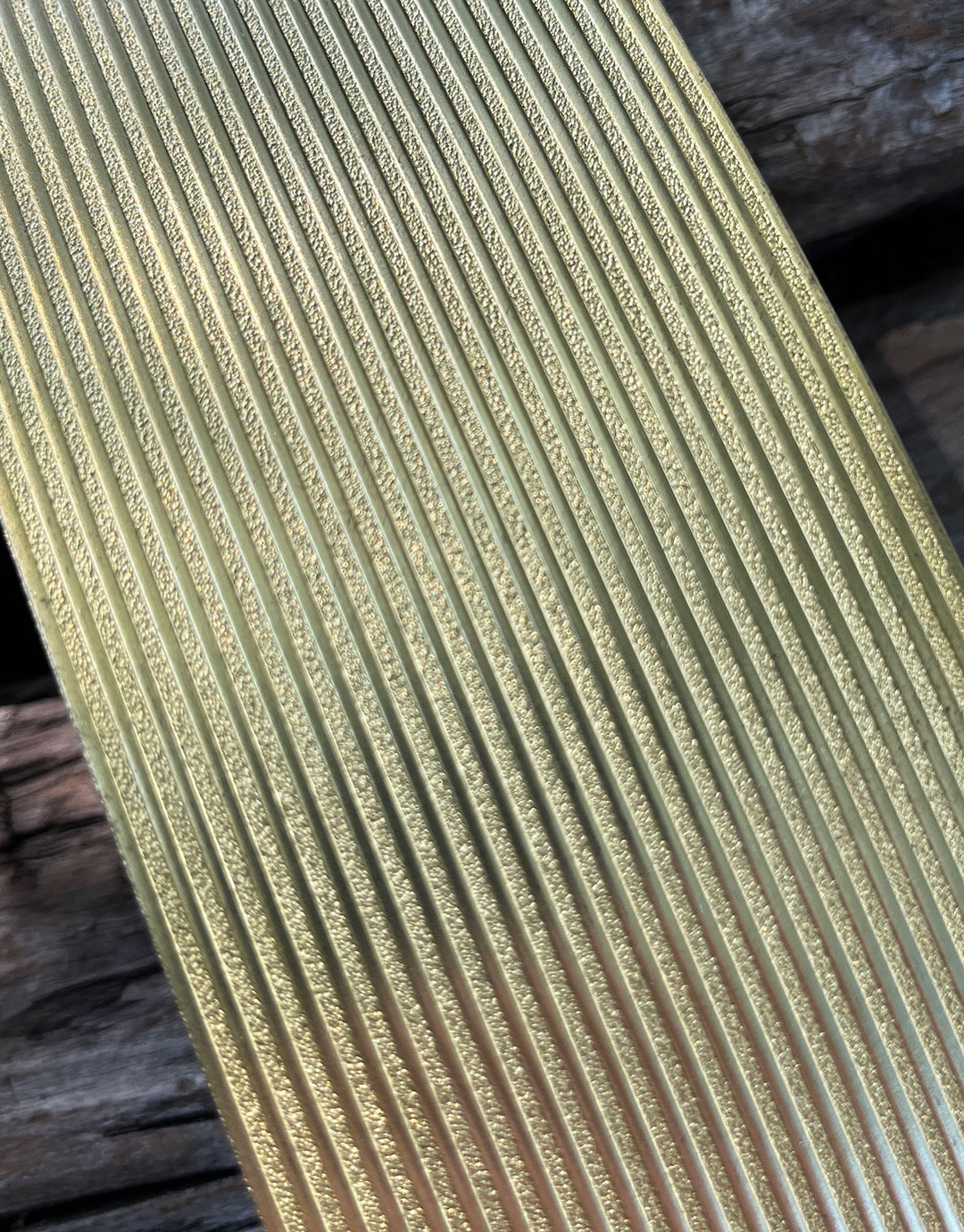 BSP220 "Striped 2" Patterned Brass Sheet 2-1/2" Wide