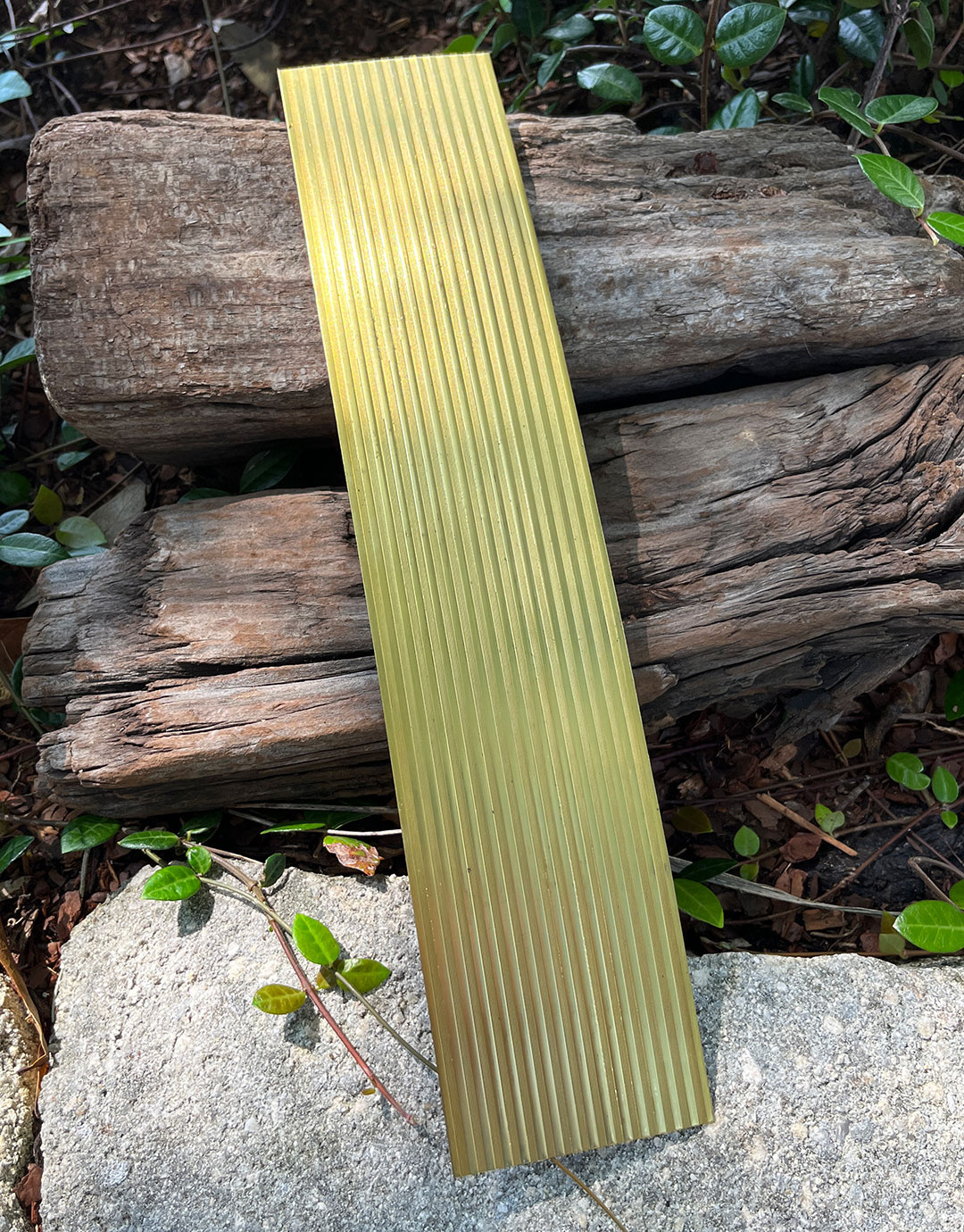BSP221 "Striped 3" Patterned Brass Sheet 2-1/2" Wide