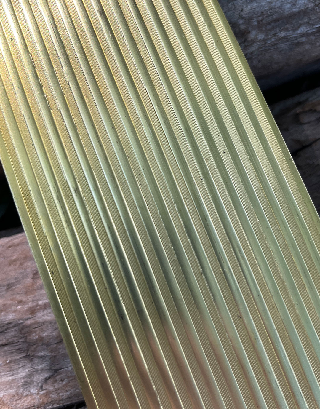 BSP221 "Striped 3" Patterned Brass Sheet 2-1/2" Wide